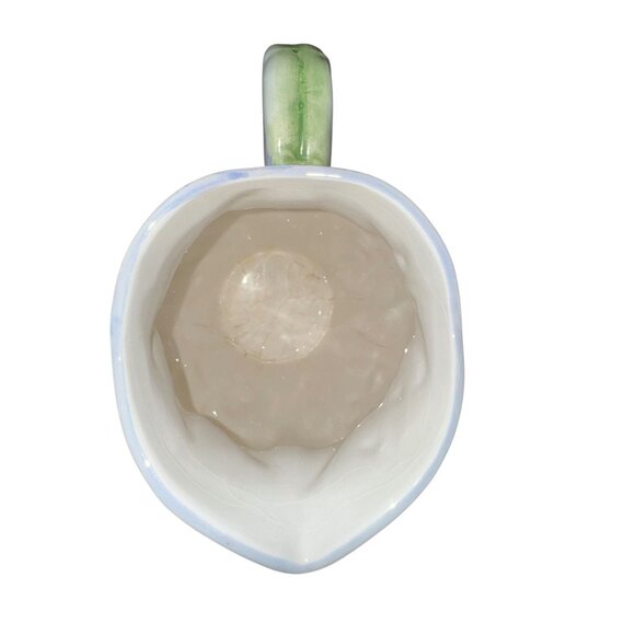 Inspirado Lily of the Valley Ceramic Pitcher Embossed Floral Hand Painted - Picture 13 of 13